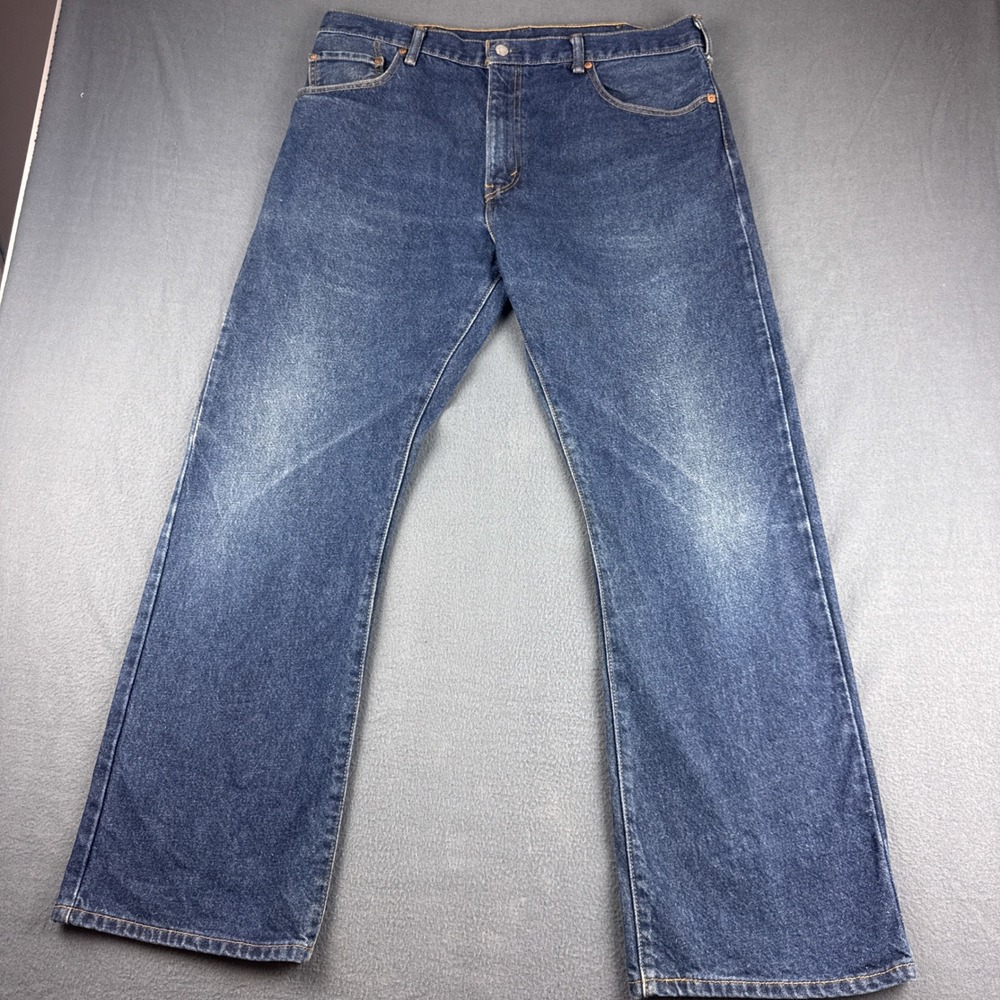 Levis 517 Jean's Mens 38x30 (Fits 38x32) Blue Bootcut Dark Wash Rodeo Cowboy Y2K